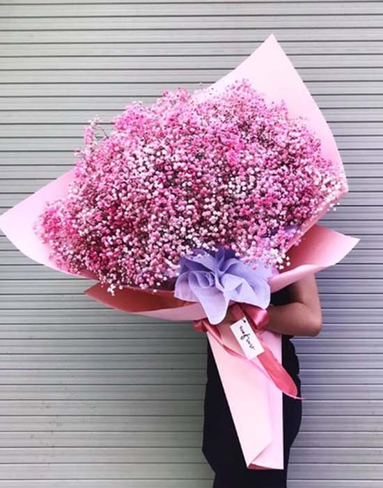 Bó hoa baby hồng món quà ý nghĩa tặng người thương